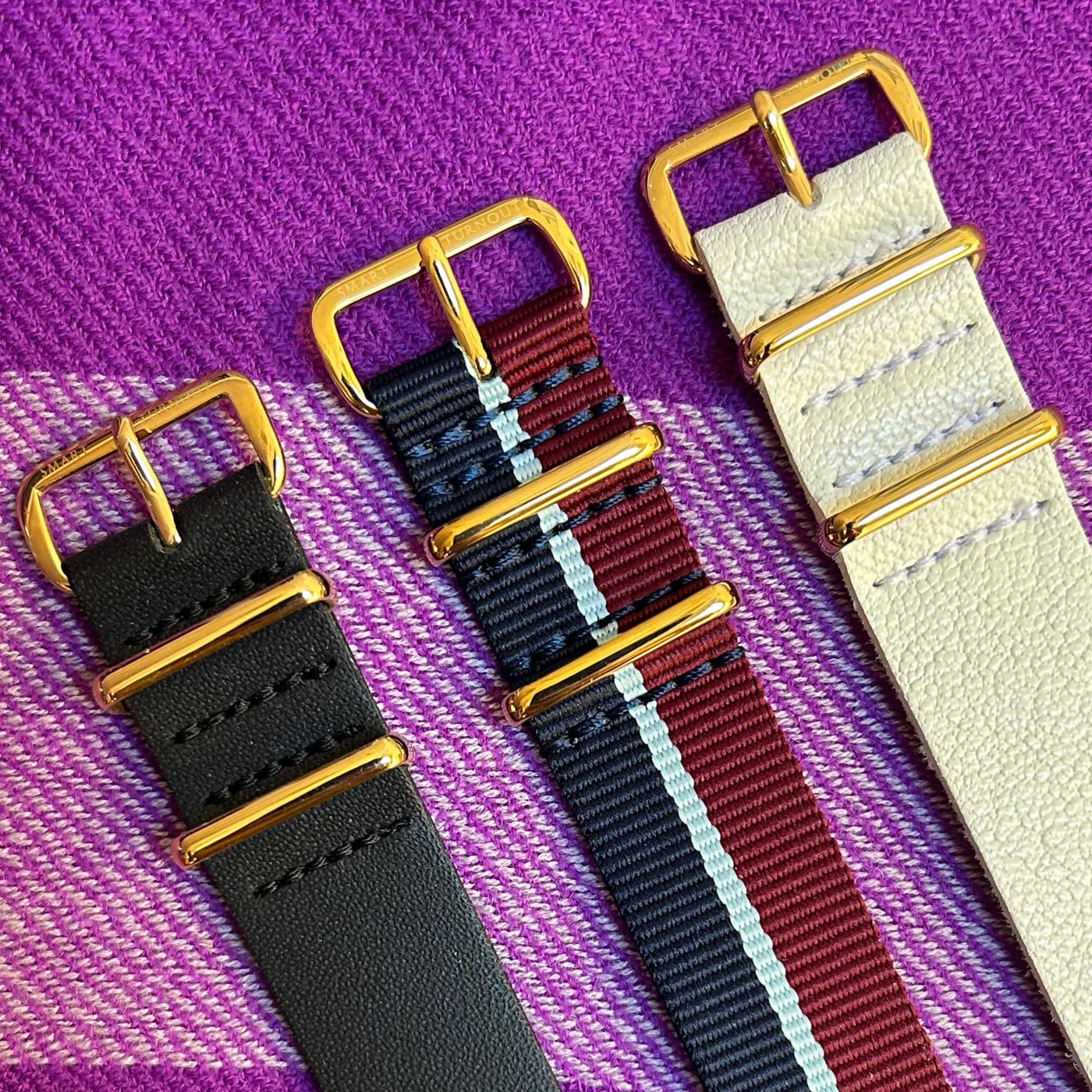 20mm Watch Straps with Gold Fittings