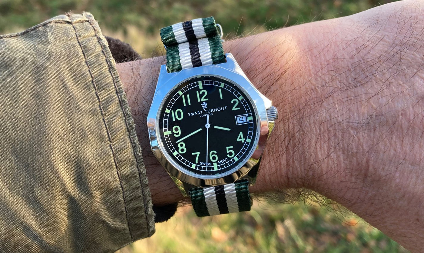 Smart Turnout Military Watch, Military Watch from Smart Turnout London, Military Watch from Smart Turnout Watches Collection, Smart Turnout London Military Watch, Smart Turnout Military Watch with NATO Straps, Smart Turnout,