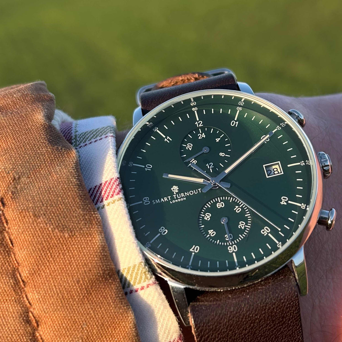 Country Explorer Watch, Chocolate Brown Leather NATO Watch Strap ...