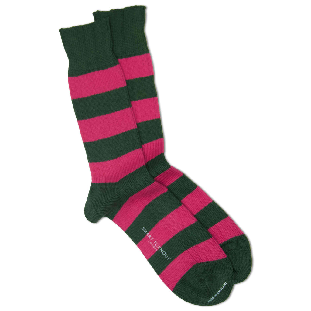 Green and Pink Striped Socks – Smart Turnout